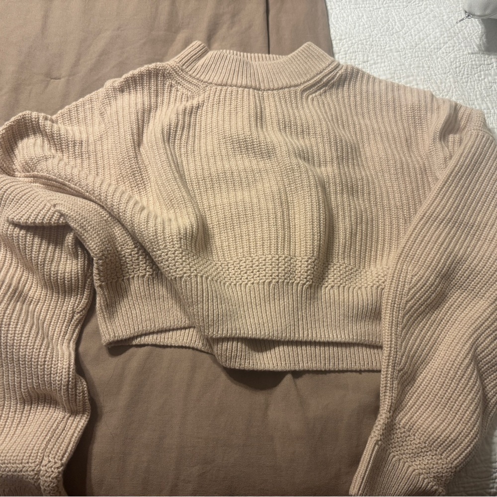& Other Stories Beige Crew Neck Sweater
